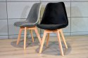 Krzesło skandynawskie MONZA GRANDE Zestaw 4 sztuki BLACK VELVET Lugano