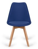 Krzesło skandynawskie MONZA GRANDE Zestaw 4 sztuki BLUE VELVET Lugano