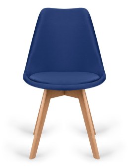 Krzesło skandynawskie MONZA GRANDE Zestaw 4 sztuki BLUE VELVET Lugano