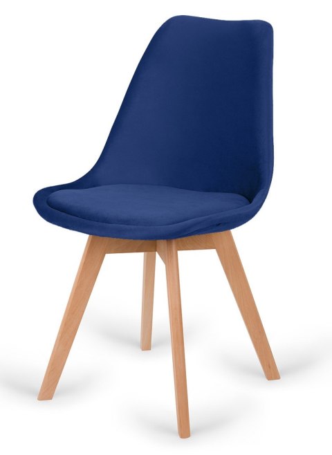 Krzesło skandynawskie MONZA GRANDE Zestaw 4 sztuki BLUE VELVET Lugano Krzesło skandynawskie MONZA GRANDE Zestaw 4 sztuki BLUE VELVET Lugano