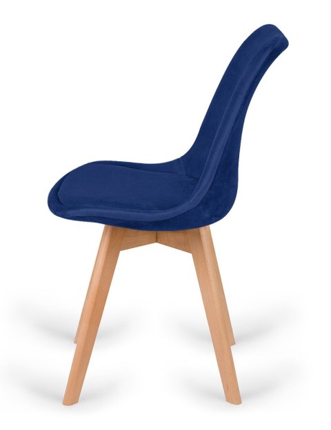 Krzesło skandynawskie MONZA GRANDE Zestaw 4 sztuki BLUE VELVET Lugano Krzesło skandynawskie MONZA GRANDE Zestaw 4 sztuki BLUE VELVET Lugano