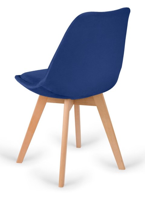 Krzesło skandynawskie MONZA GRANDE Zestaw 4 sztuki BLUE VELVET Lugano Krzesło skandynawskie MONZA GRANDE Zestaw 4 sztuki BLUE VELVET Lugano