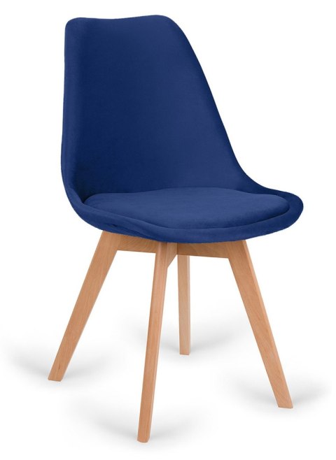 Krzesło skandynawskie MONZA GRANDE Zestaw 4 sztuki BLUE VELVET Lugano Krzesło skandynawskie MONZA GRANDE Zestaw 4 sztuki BLUE VELVET Lugano