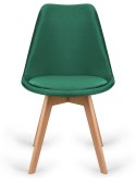 Krzesło skandynawskie MONZA GRANDE Zestaw 4 sztuki GREEN VELVET Lugano