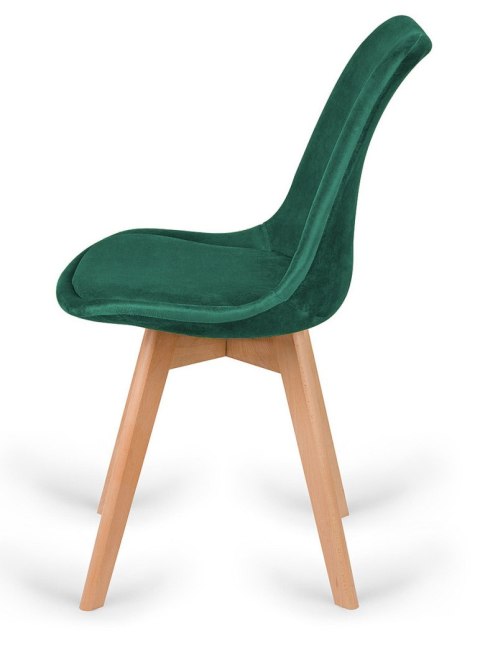 Krzesło skandynawskie MONZA GRANDE Zestaw 4 sztuki GREEN VELVET Lugano Krzesło skandynawskie MONZA GRANDE Zestaw 4 sztuki GREEN VELVET Lugano