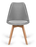 Krzesło skandynawskie MONZA GRANDE Zestaw 4 sztuki GREY VELVET Lugano