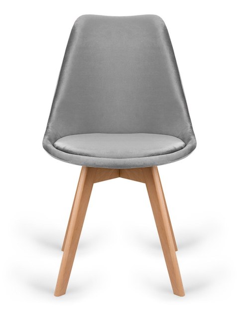 Krzesło skandynawskie MONZA GRANDE Zestaw 4 sztuki GREY VELVET Lugano Krzesło skandynawskie MONZA GRANDE Zestaw 4 sztuki GREY VELVET Lugano