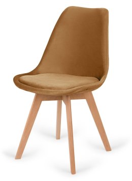 Krzesło skandynawskie MONZA GRANDE Zestaw 4 sztuki TRUFLE VELVET Lugano