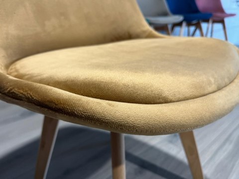 Krzesło skandynawskie MONZA GRANDE Zestaw 4 sztuki TRUFLE VELVET Lugano Krzesło skandynawskie MONZA GRANDE Zestaw 4 sztuki TRUFLE VELVET Lugano