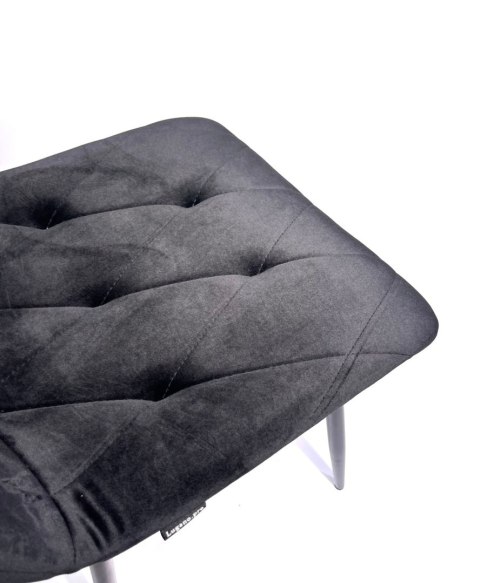 Krzesło tapicerowane BORGO VELVET BLACK GOLD Lugano Krzesło tapicerowane BORGO VELVET BLACK GOLD Lugano