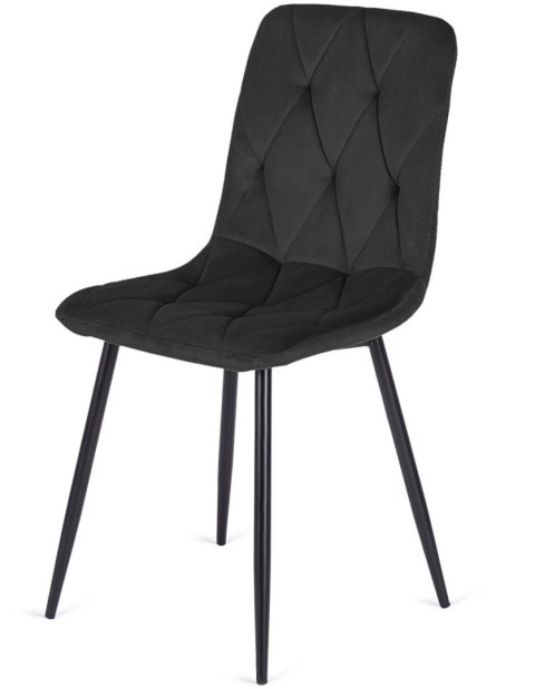 Krzesło tapicerowane BORGO VELVET BLACK Lugano Krzesło tapicerowane BORGO VELVET BLACK Lugano