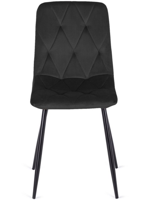 Krzesło tapicerowane BORGO VELVET BLACK Lugano Krzesło tapicerowane BORGO VELVET BLACK Lugano