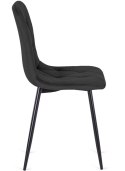 Krzesło tapicerowane BORGO VELVET BLACK Lugano