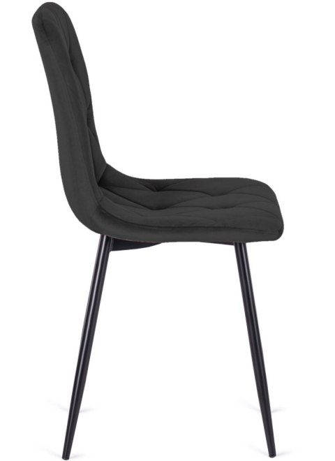 Krzesło tapicerowane BORGO VELVET BLACK Lugano Krzesło tapicerowane BORGO VELVET BLACK Lugano