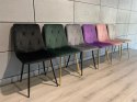 Krzesło tapicerowane BORGO VELVET BLACK Lugano