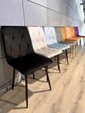 Krzesło tapicerowane BORGO VELVET BLACK Lugano
