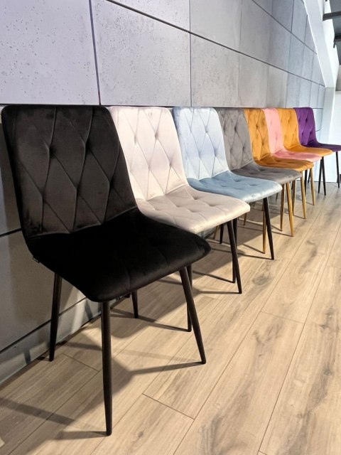 Krzesło tapicerowane BORGO VELVET BLACK Lugano Krzesło tapicerowane BORGO VELVET BLACK Lugano