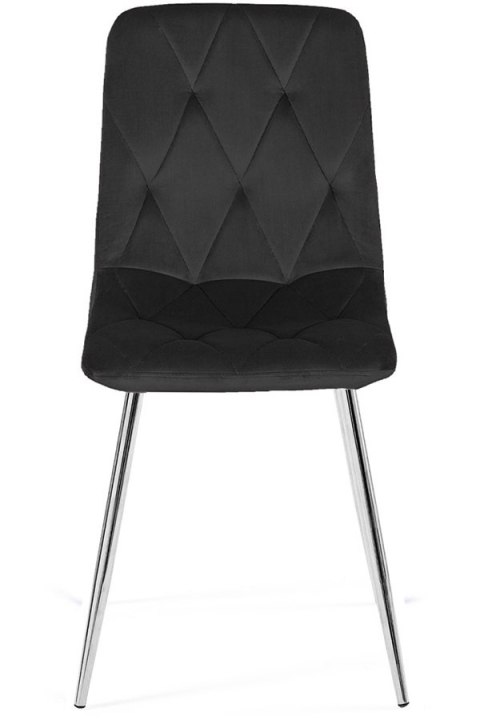 Krzesło tapicerowane BORGO VELVET BLACK SILVER Lugano Krzesło tapicerowane BORGO VELVET BLACK SILVER Lugano