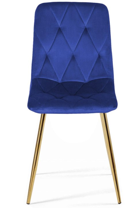 Krzesło tapicerowane BORGO VELVET BLUE GOLD Lugano Krzesło tapicerowane BORGO VELVET BLUE GOLD Lugano
