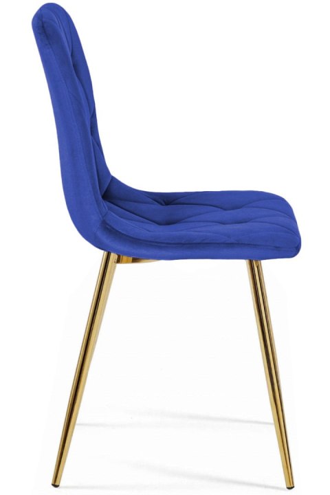 Krzesło tapicerowane BORGO VELVET BLUE GOLD Lugano Krzesło tapicerowane BORGO VELVET BLUE GOLD Lugano