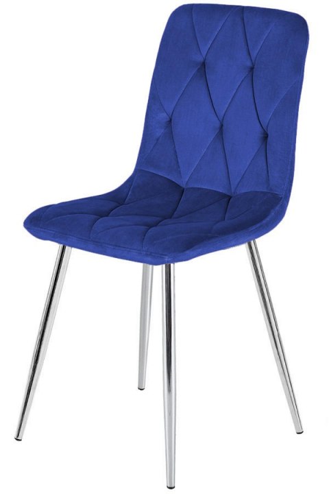 Krzesło tapicerowane BORGO VELVET BLUE SILVER Lugano Krzesło tapicerowane BORGO VELVET BLUE SILVER Lugano