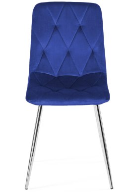 Krzesło tapicerowane BORGO VELVET BLUE SILVER Lugano