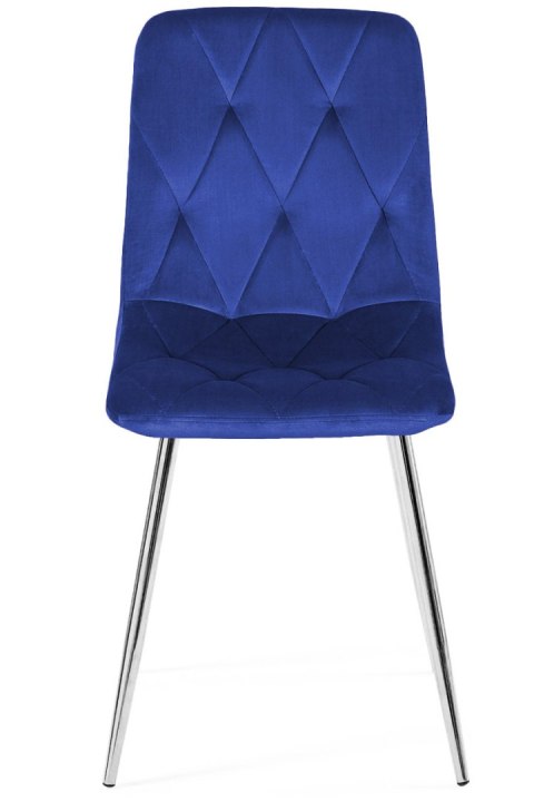 Krzesło tapicerowane BORGO VELVET BLUE SILVER Lugano Krzesło tapicerowane BORGO VELVET BLUE SILVER Lugano
