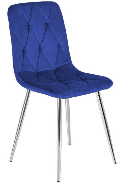Krzesło tapicerowane BORGO VELVET BLUE SILVER Lugano Krzesło tapicerowane BORGO VELVET BLUE SILVER Lugano