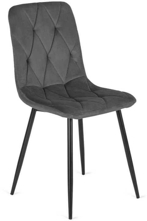 Krzesło tapicerowane BORGO VELVET DARK GREY Lugano Krzesło tapicerowane BORGO VELVET DARK GREY Lugano