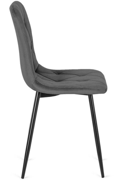 Krzesło tapicerowane BORGO VELVET DARK GREY Lugano Krzesło tapicerowane BORGO VELVET DARK GREY Lugano