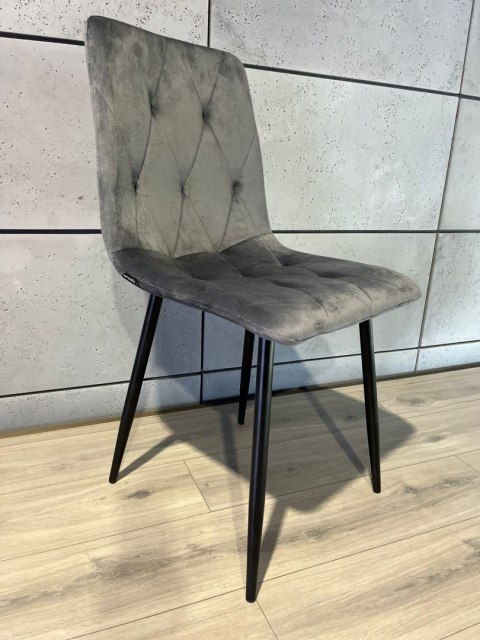 Krzesło tapicerowane BORGO VELVET DARK GREY Lugano Krzesło tapicerowane BORGO VELVET DARK GREY Lugano