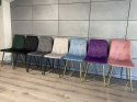 Krzesło tapicerowane BORGO VELVET DARK GREY Lugano
