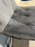 Krzesło tapicerowane BORGO VELVET DARK GREY SILVER Lugano