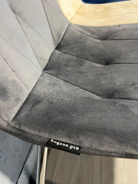Krzesło tapicerowane BORGO VELVET DARK GREY SILVER Lugano Krzesło tapicerowane BORGO VELVET DARK GREY SILVER Lugano