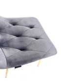 Krzesło tapicerowane BORGO VELVET DARK GREY SILVER Lugano
