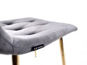 Krzesło tapicerowane BORGO VELVET DARK GREY SILVER Lugano