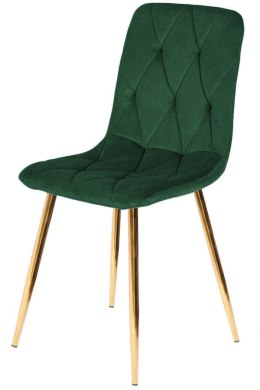 Krzesło tapicerowane BORGO VELVET GREEN FOREST GOLD Lugano