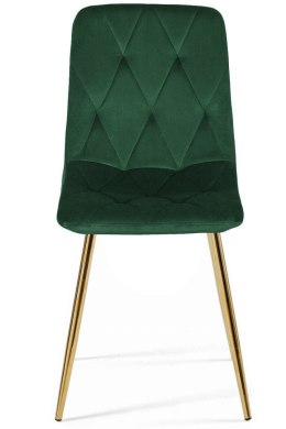 Krzesło tapicerowane BORGO VELVET GREEN FOREST GOLD Lugano