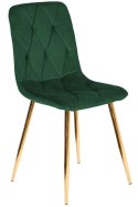 Krzesło tapicerowane BORGO VELVET GREEN FOREST GOLD Lugano
