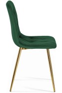 Krzesło tapicerowane BORGO VELVET GREEN FOREST GOLD Lugano