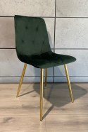 Krzesło tapicerowane BORGO VELVET GREEN FOREST GOLD Lugano