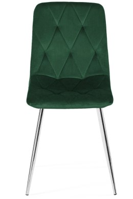 Krzesło tapicerowane BORGO VELVET GREEN FOREST SILVER Lugano