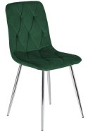 Krzesło tapicerowane BORGO VELVET GREEN FOREST SILVER Lugano