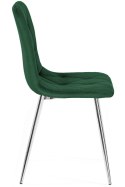 Krzesło tapicerowane BORGO VELVET GREEN FOREST SILVER Lugano