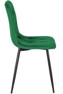 Krzesło tapicerowane BORGO VELVET MATT GREEN Lugano