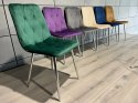 Krzesło tapicerowane BORGO VELVET GREEN SILVER Lugano