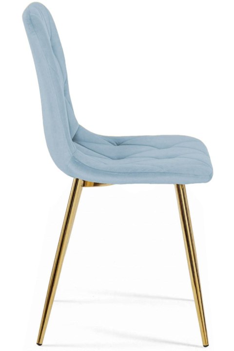Krzesło tapicerowane BORGO VELVET LIGHT BLUE GOLD Lugano Krzesło tapicerowane BORGO VELVET LIGHT BLUE GOLD Lugano