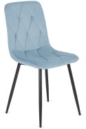 Krzesło tapicerowane BORGO VELVET LIGHT BLUE Lugano
