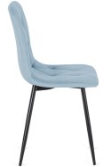 Krzesło tapicerowane BORGO VELVET LIGHT BLUE Lugano