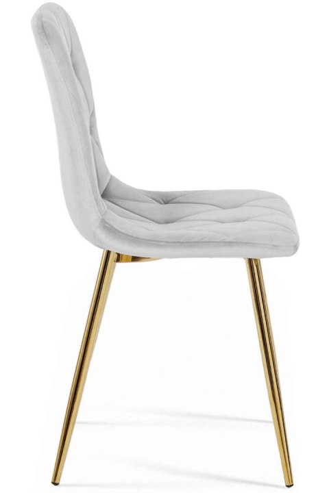 Krzesło tapicerowane BORGO VELVET LIGHT GREY GOLD Lugano Krzesło tapicerowane BORGO VELVET LIGHT GREY GOLD Lugano